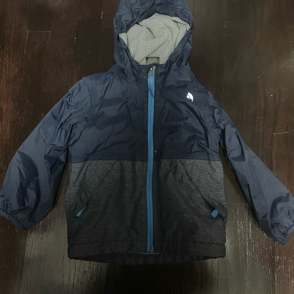 North face blue and gray jacket size 3T